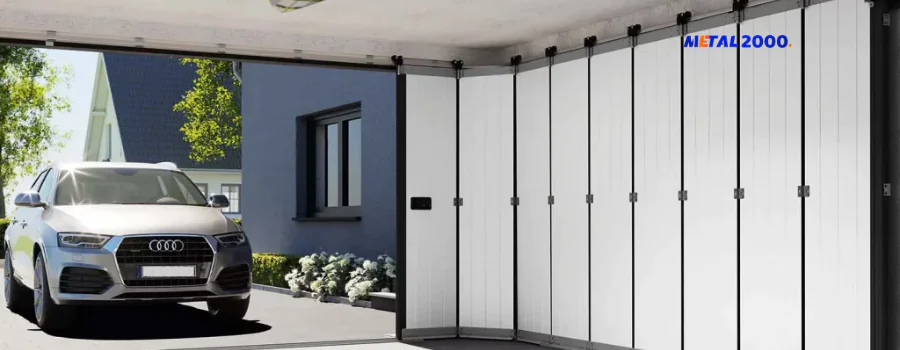 Porte de garage coulissante sur rails