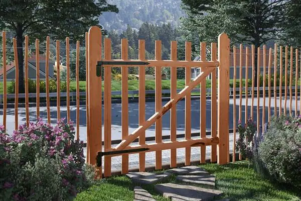 Portillon de jardin en bois