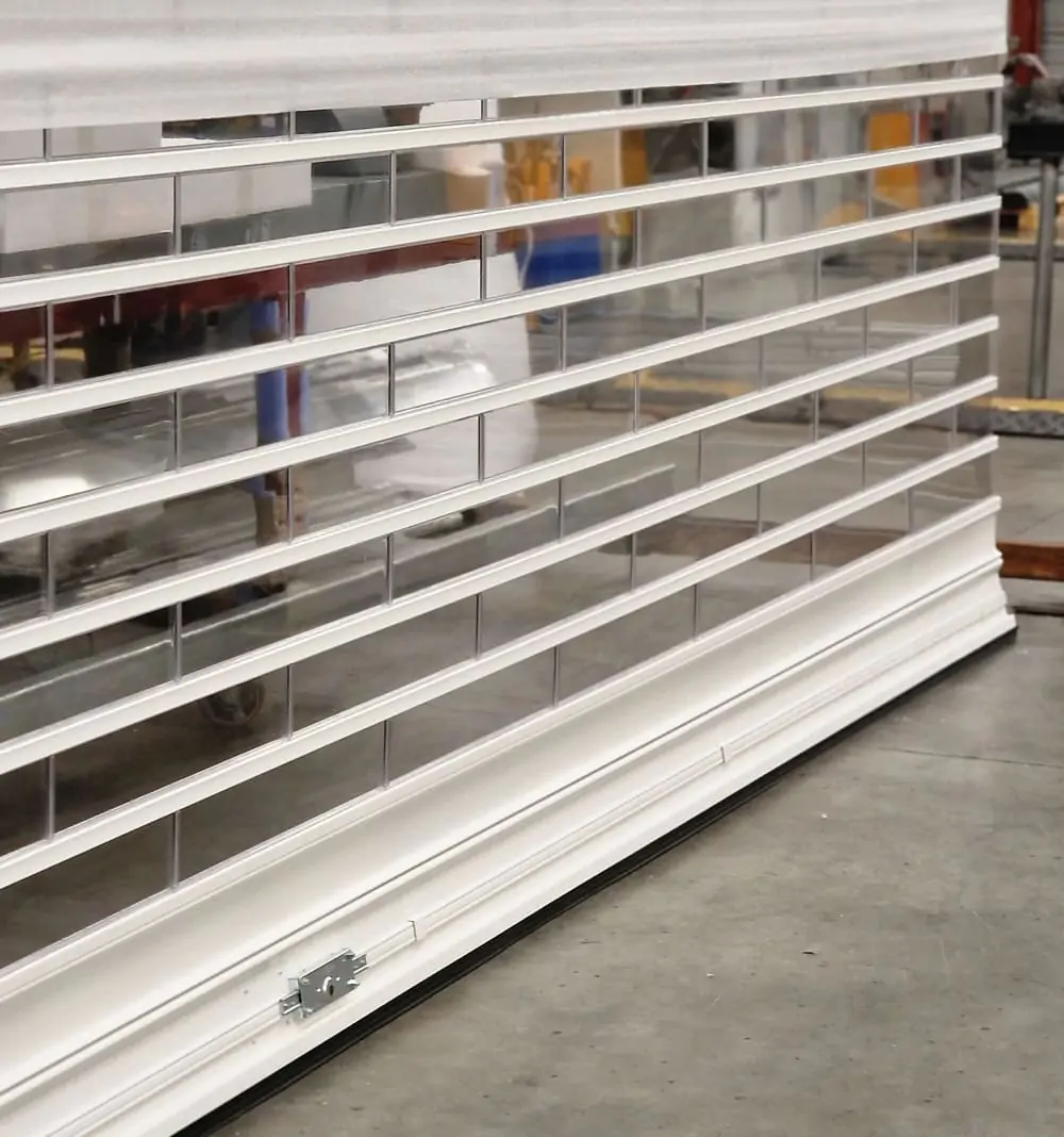 Fabrication rideau transparent en polycarbonate