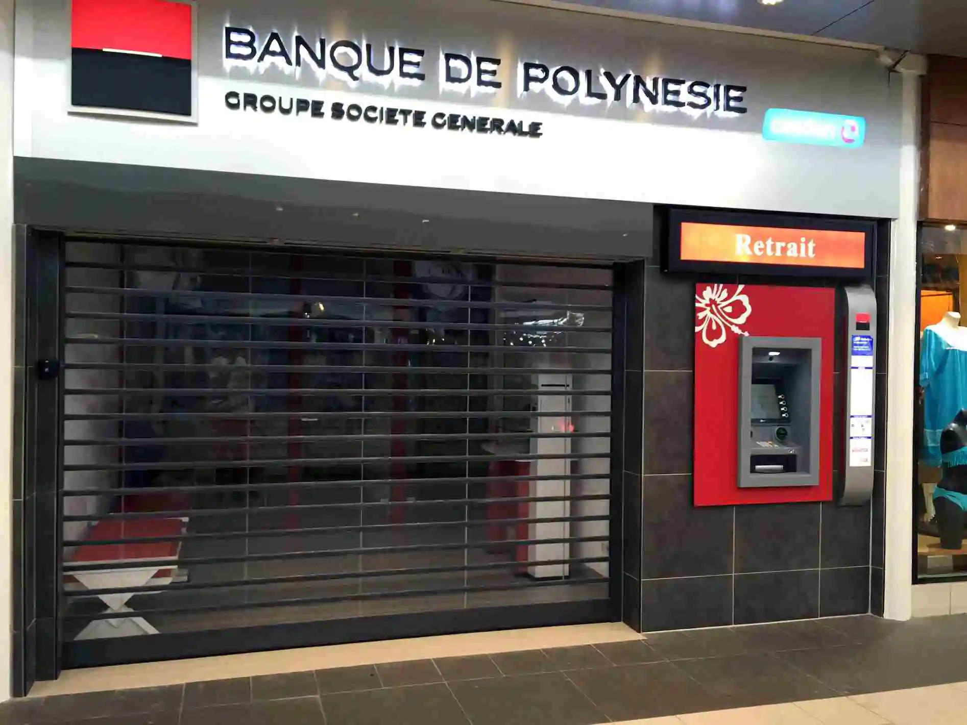 Rideau en polycarbonate pour banque
