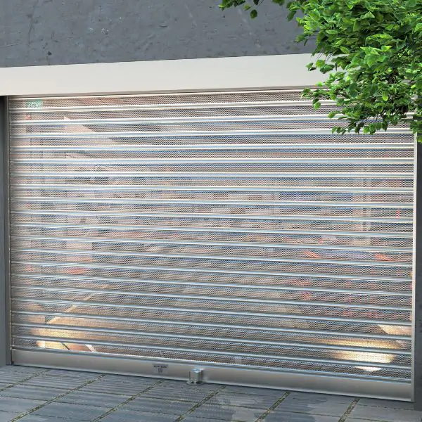 installation rideau métallique à lames micro perforée La Roche sur Yon