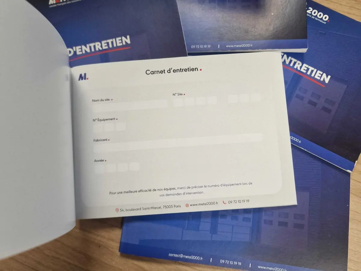 Carnet entretien porte industrielle Alençon