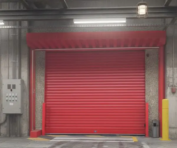 Porte enroulable industrielle isolée