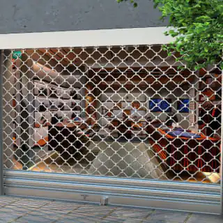 Grille métallique à tubes ondulés