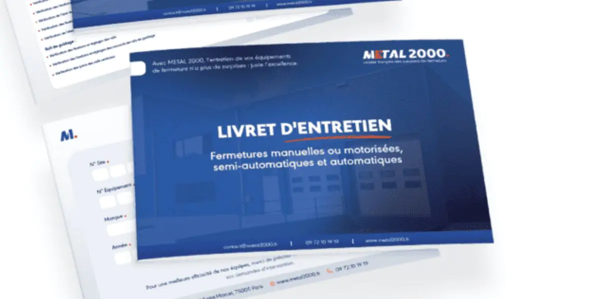 Carnet entretien porte industrielle Canteleu