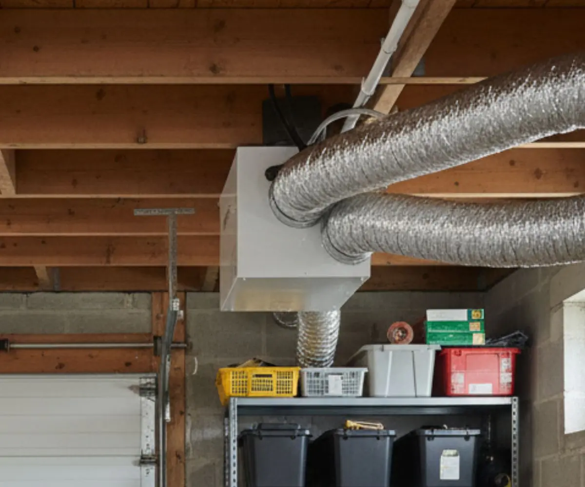 Installation ventilation mécanique contrôlée pour garage contre humidité