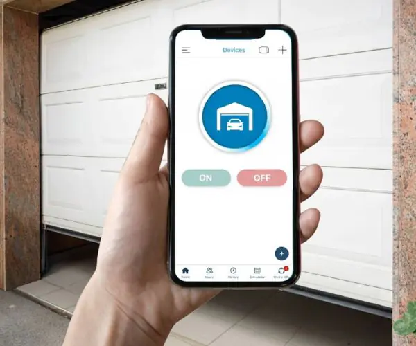 Contrôle à distance application mobile porte de garage connectée