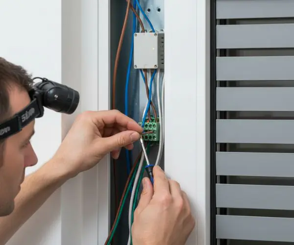 Débranchement système électrique volet roulant électrique encastrable