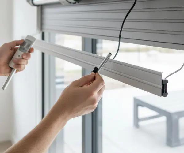 Déroulement tablier volet roulant electrique encastrable