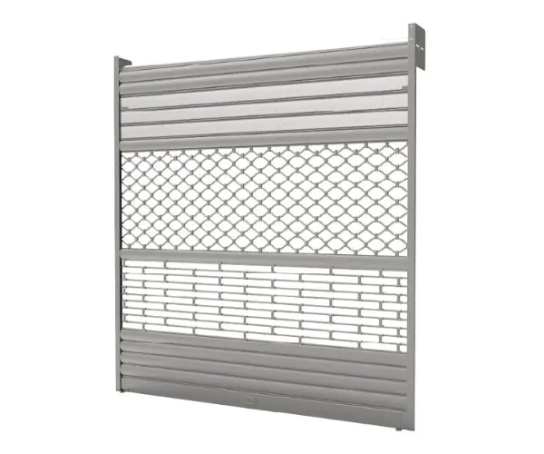 Rideau métallique panaché (Grilles et lames pleines) METAL 2000