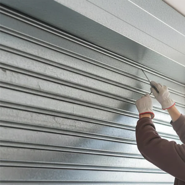 Enlevez le coffre du rideau métallique