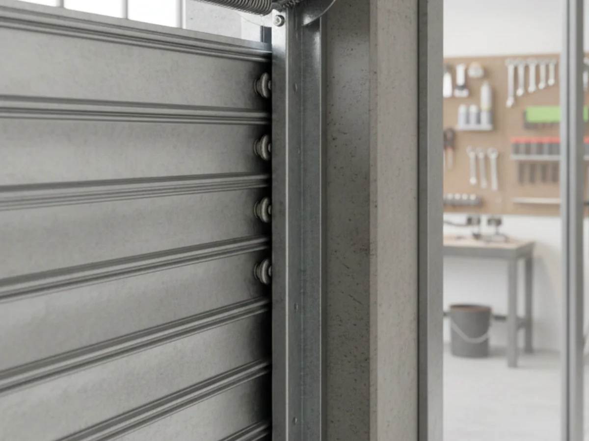 lubrification des pièces mobiles d'un rideau métallique