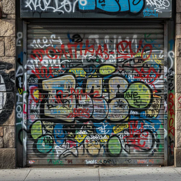 graffiti rideau métallique