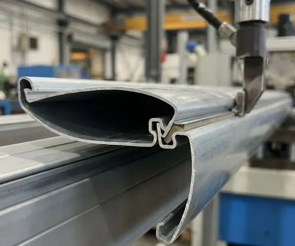 Assemblage lames rideau metallique galvanisé