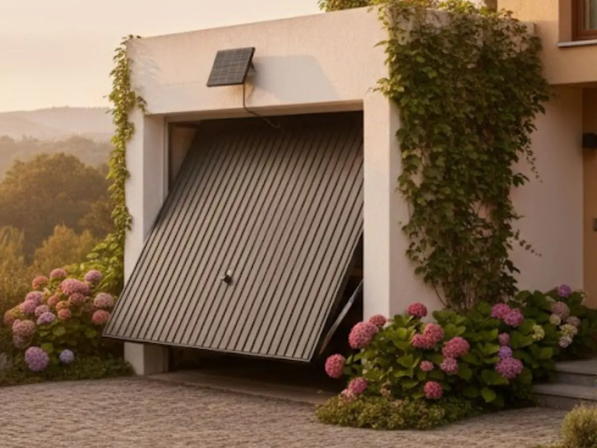 Porte garage solaire