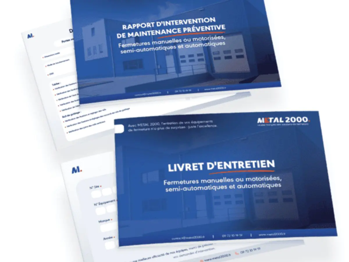 Carnet entretien rideau métallique Valenton