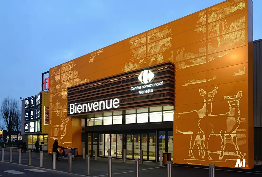 Installation de rideaux métalliques Sécurisation des accès pour Carrefour Venette