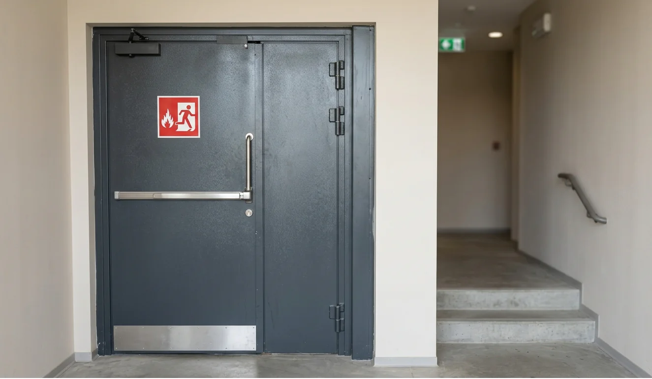 Réparation porte coupe-feu industrielle à Mézières-sur-Seine