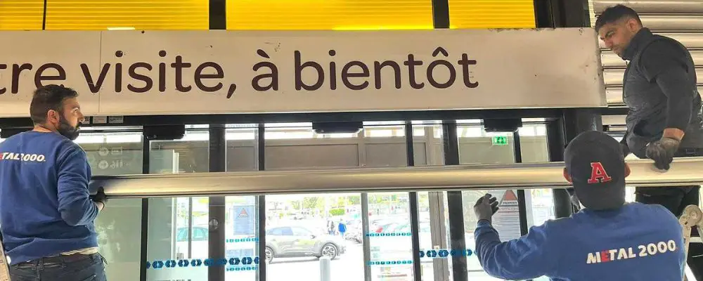 Changement lames rideau métallique à Reims