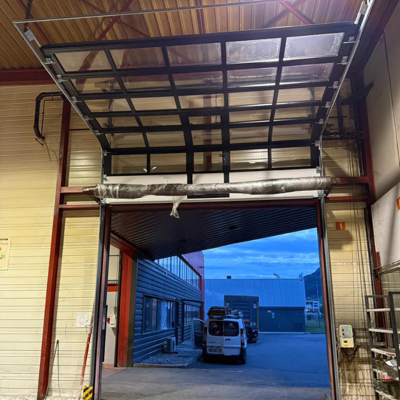 changement tablier porte sectionnelle industrielle trempelec