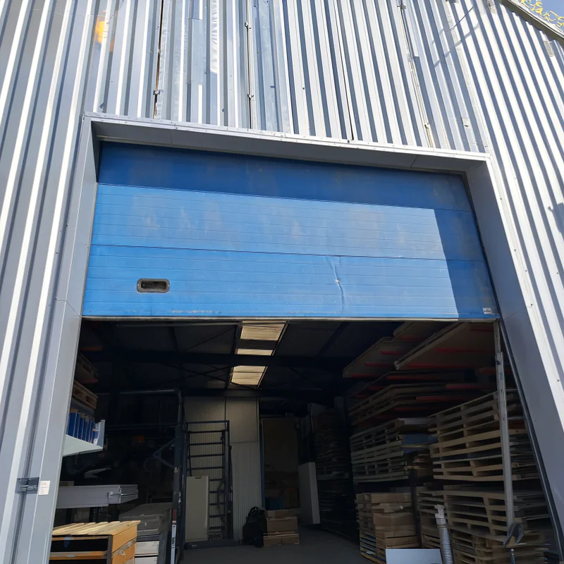 Remise en état d'une porte sectionnelle industrielle pour ESMALE AGENCEMENT à Cugand-la-Bernardière