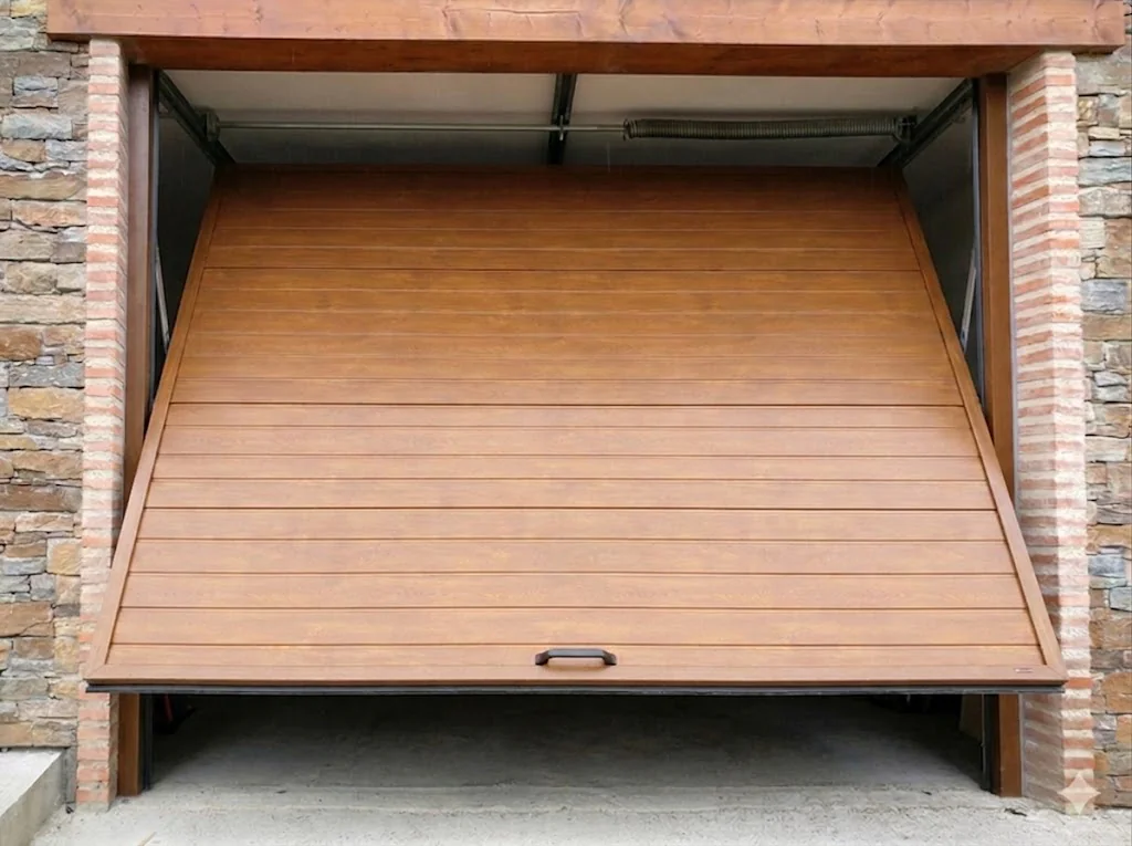 porte de garage basculante en bois
