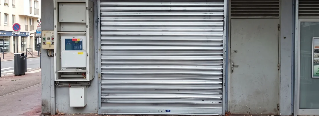 Rideau métallique à lames pleines signé METAL 2000 Mâcon